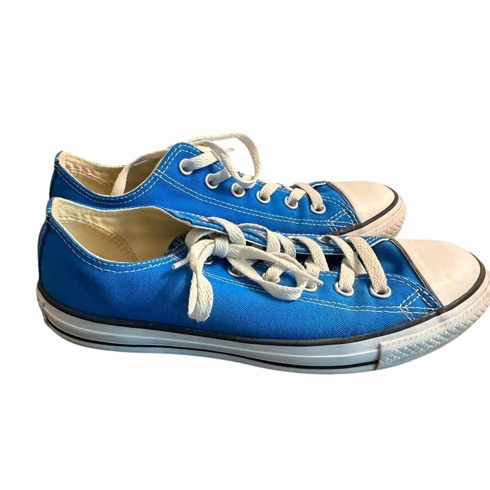 Converse Chuck Taylor All Star Low Top Sneakers Electric Blue Canvas M 7 W 9